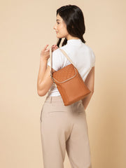 Cubbii Grab and Go Bag - Tan Camel Brown