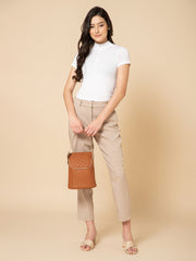 Cubbii Grab and Go Bag - Tan Camel Brown
