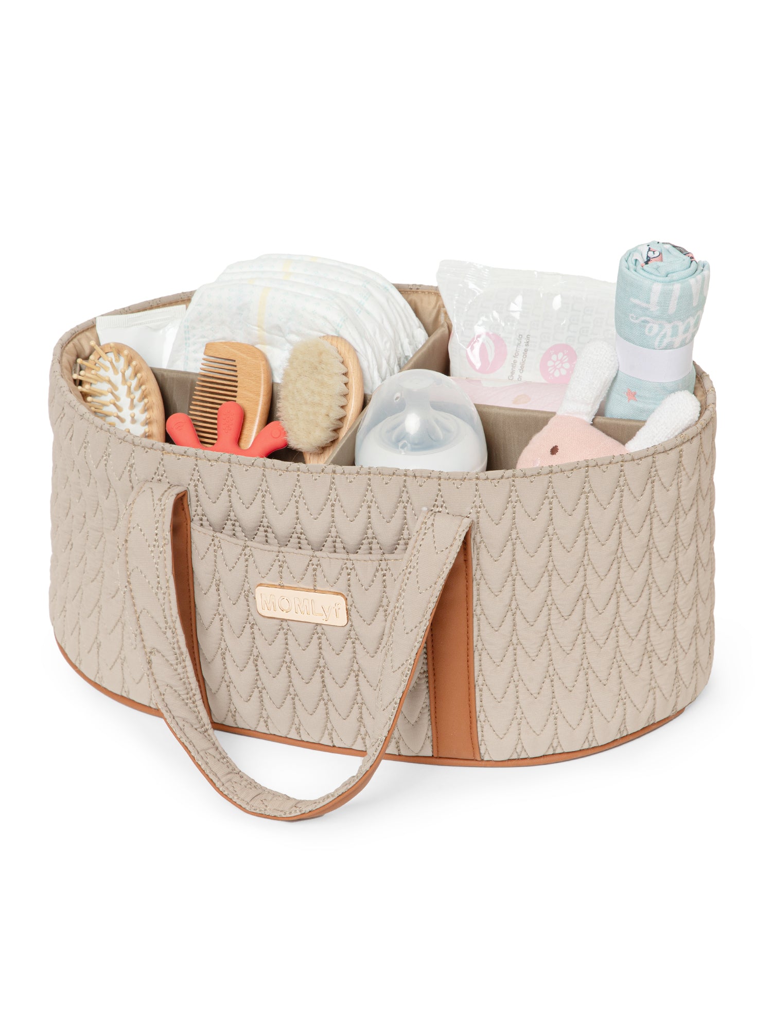 Nesté Diaper Caddy - Warm Beige