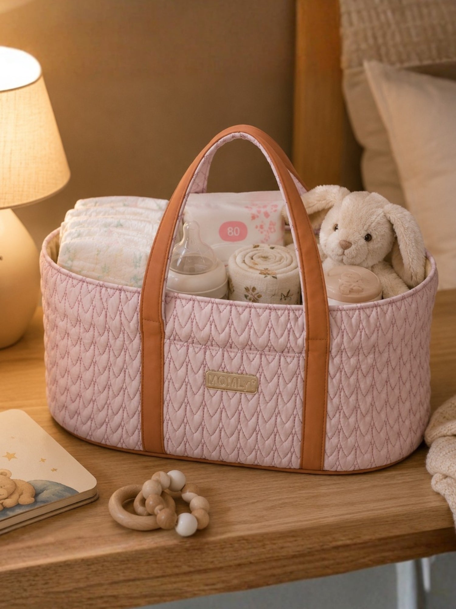 Nesté Diaper Caddy - Dusty Pink