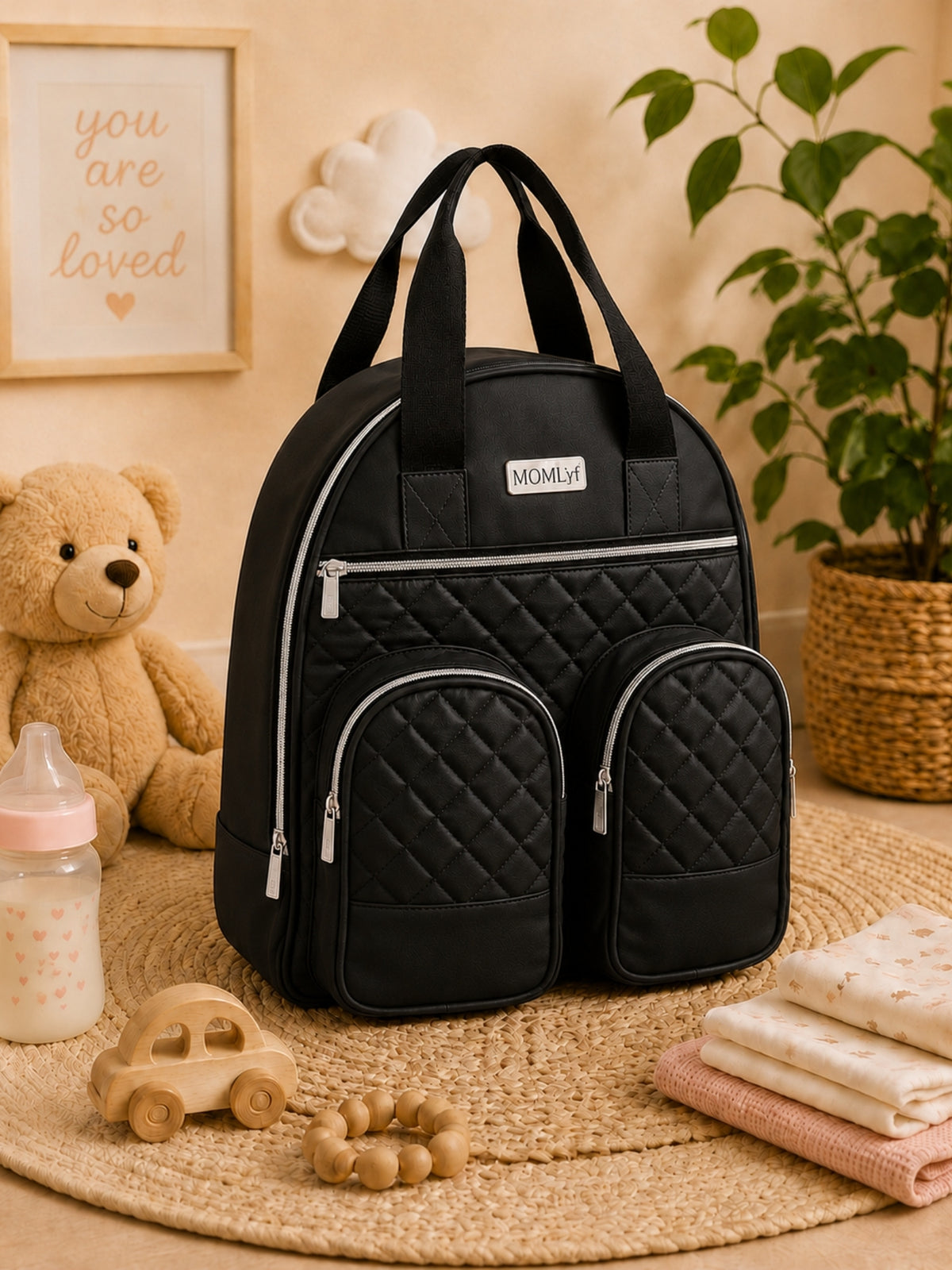 Zivvy Diaper Bag - Black