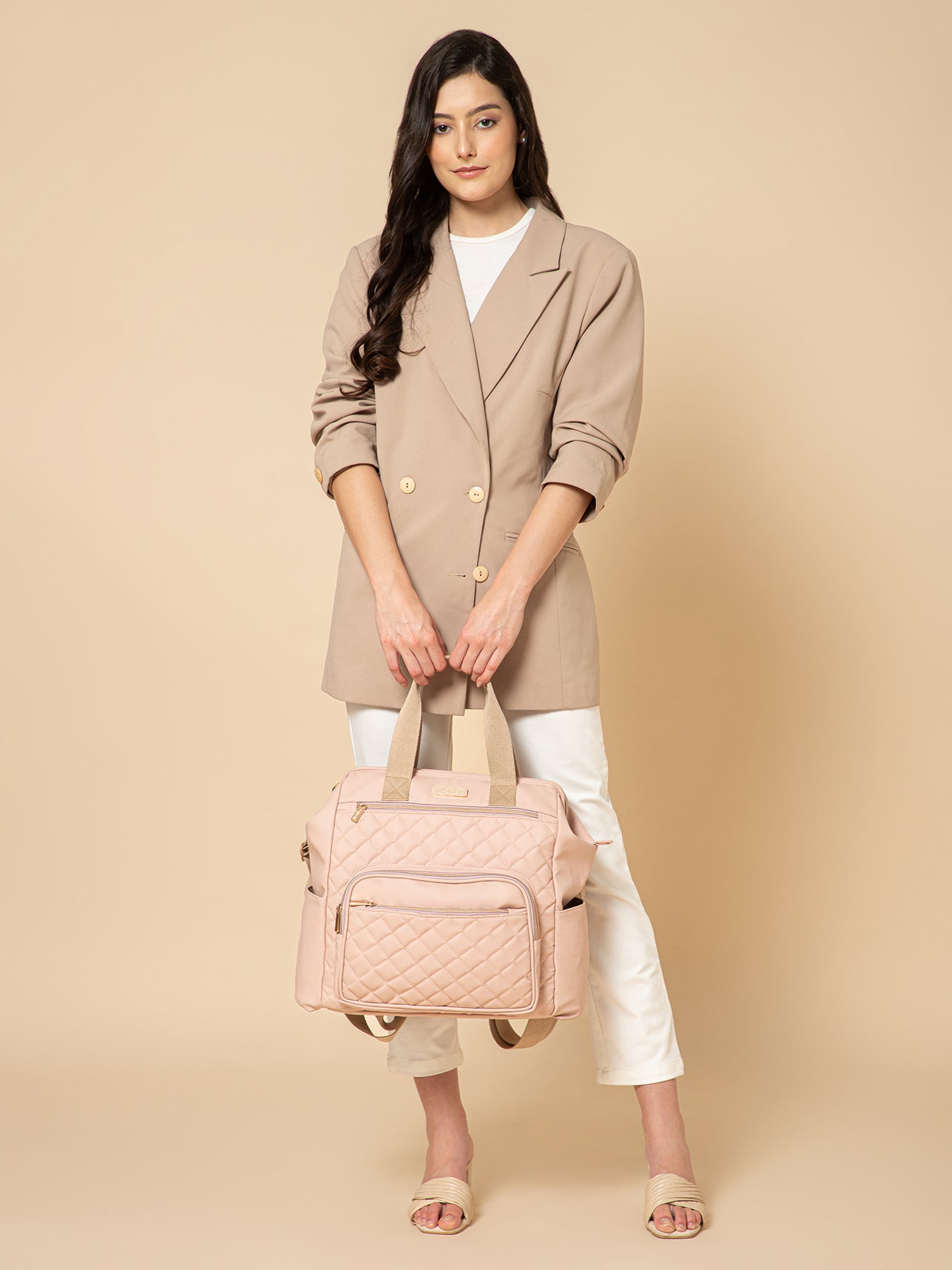 Lumii Diaper Bag - Pastel Pink