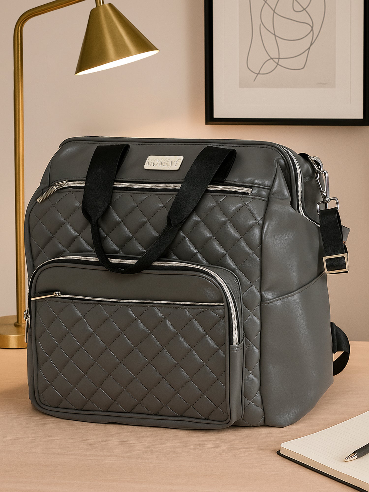 Lumii Diaper Bag - Iron Grey