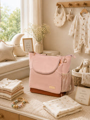Mavvi Diaper Bag - Dusty Pink