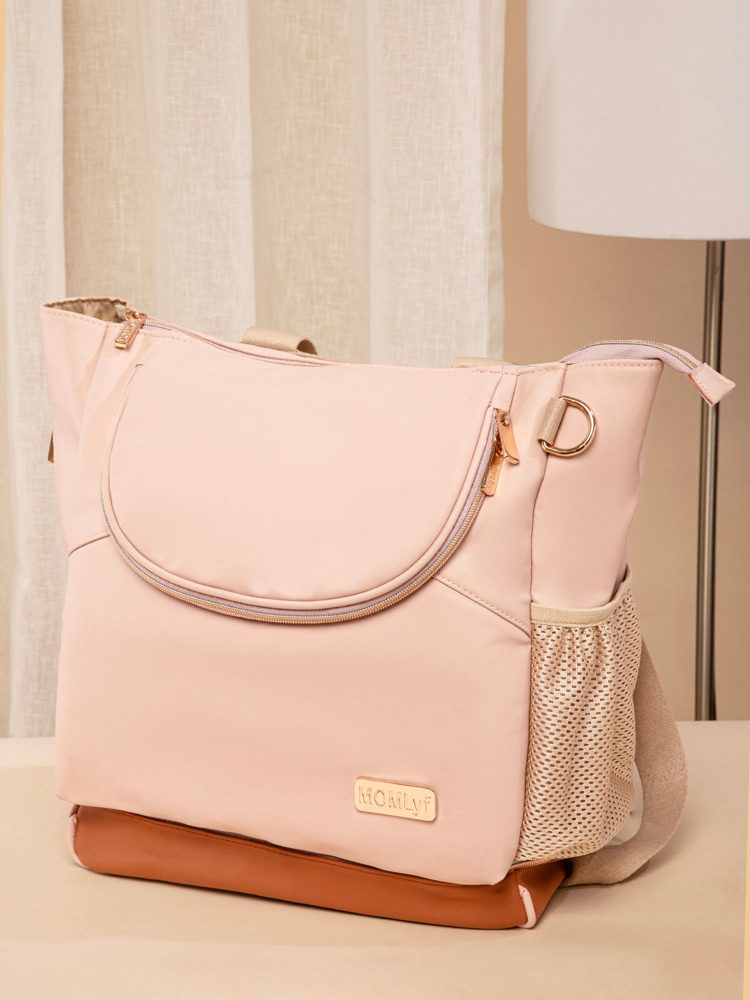 Mavvi Diaper Bag - Dusty Pink