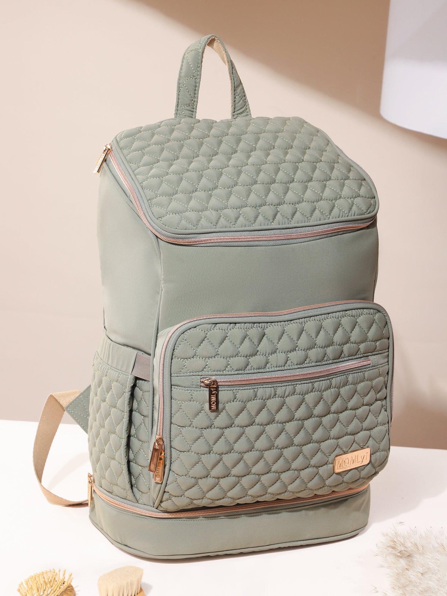 Keera Diaper Bag - Sage Green