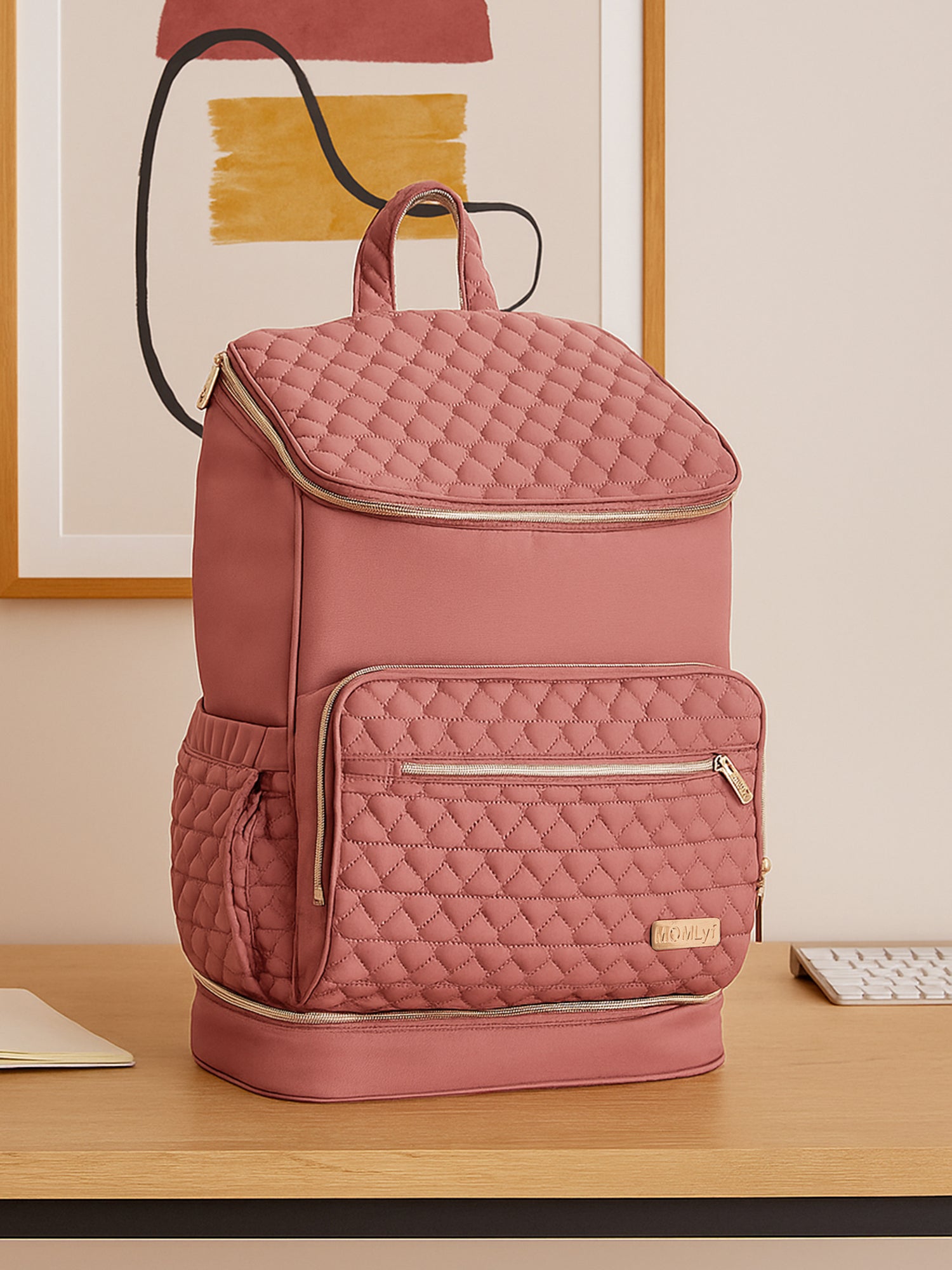 Keera Diaper Bag - Dusty Rose