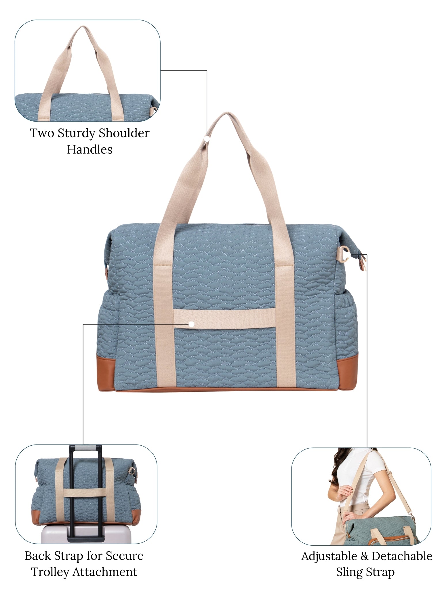 Olivia Hospital Bag - Teal Green