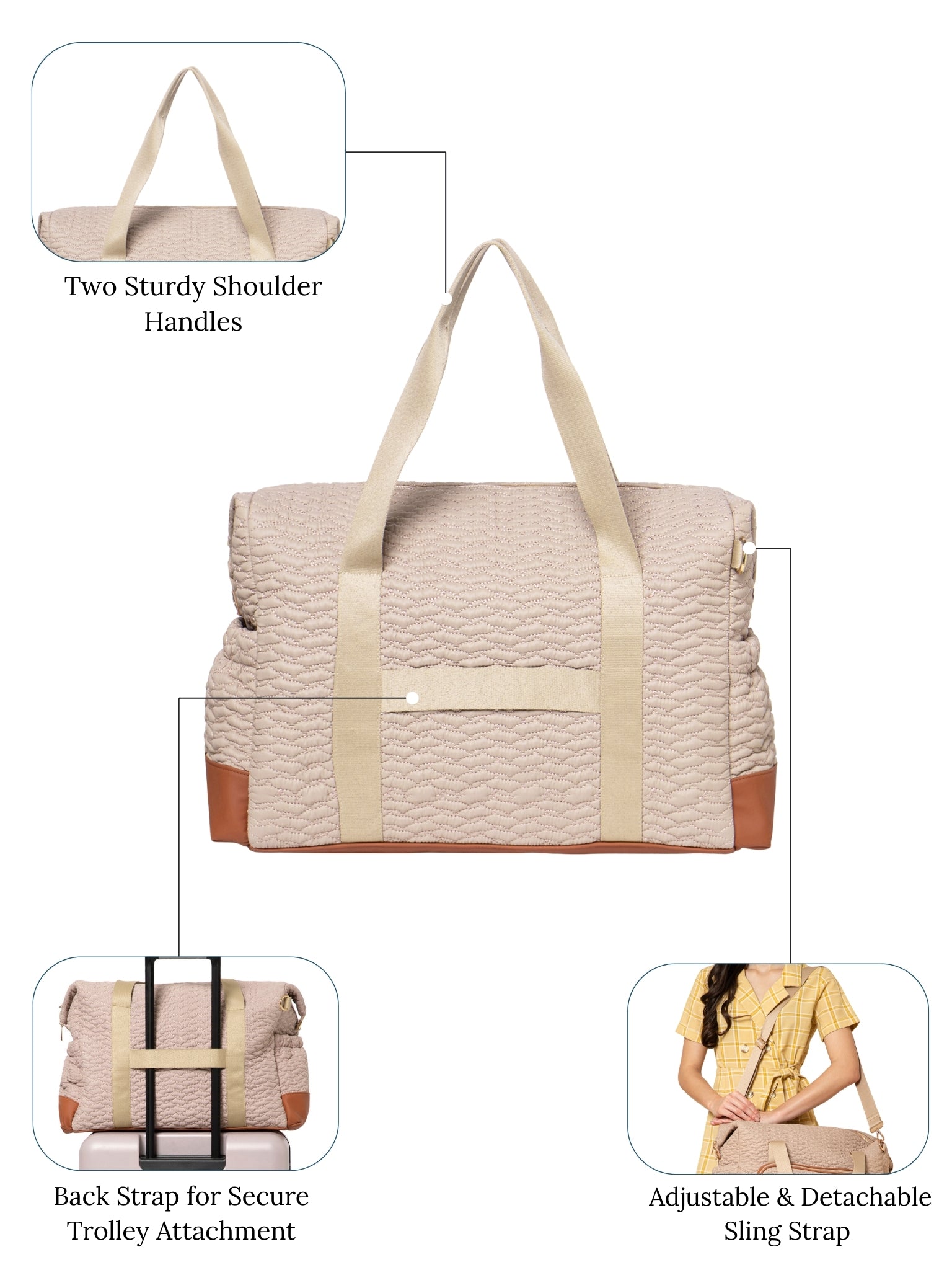 Olivia Hospital Bag - Ecru