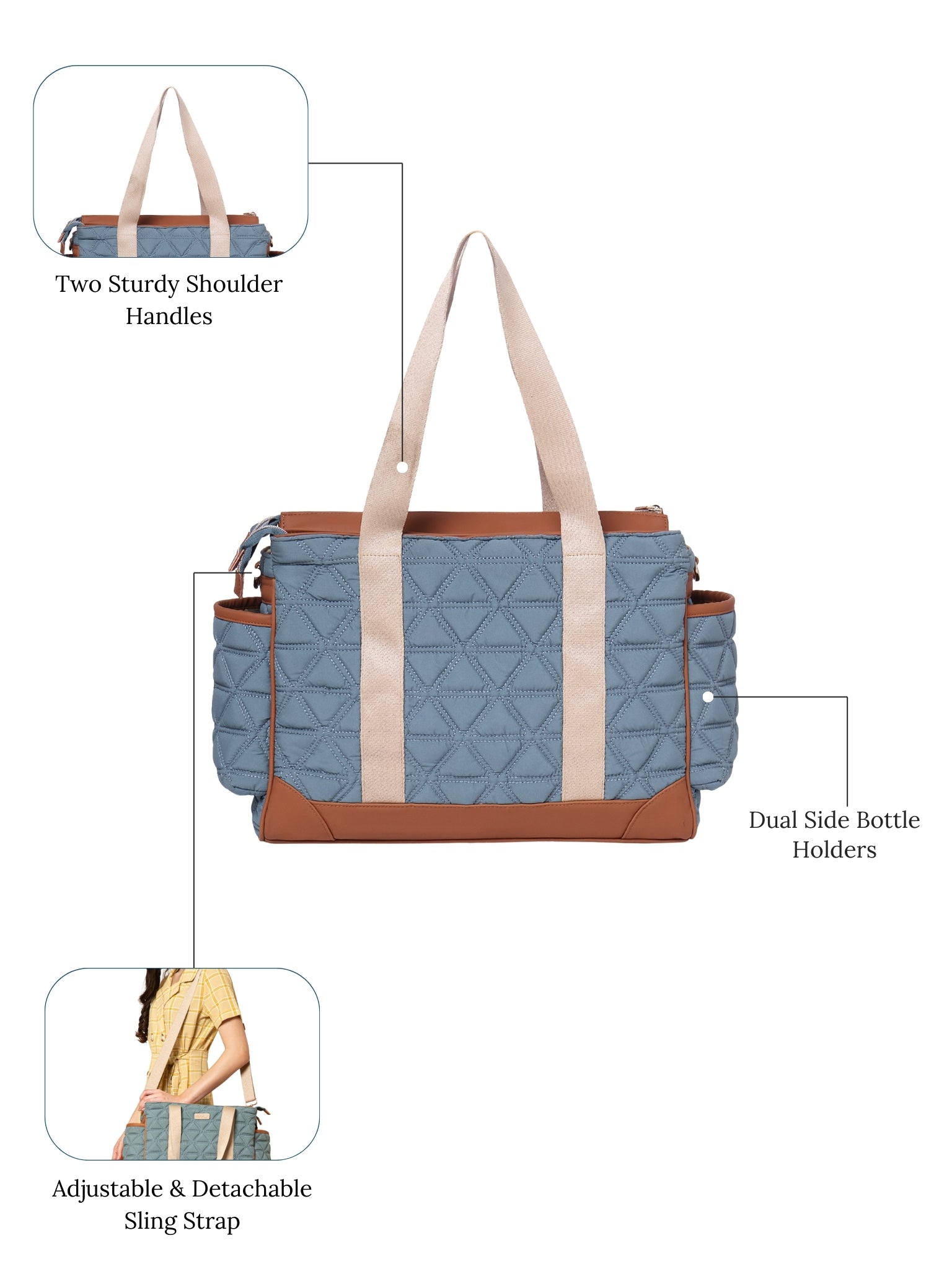 Kynah Diaper Bag - Teal Green
