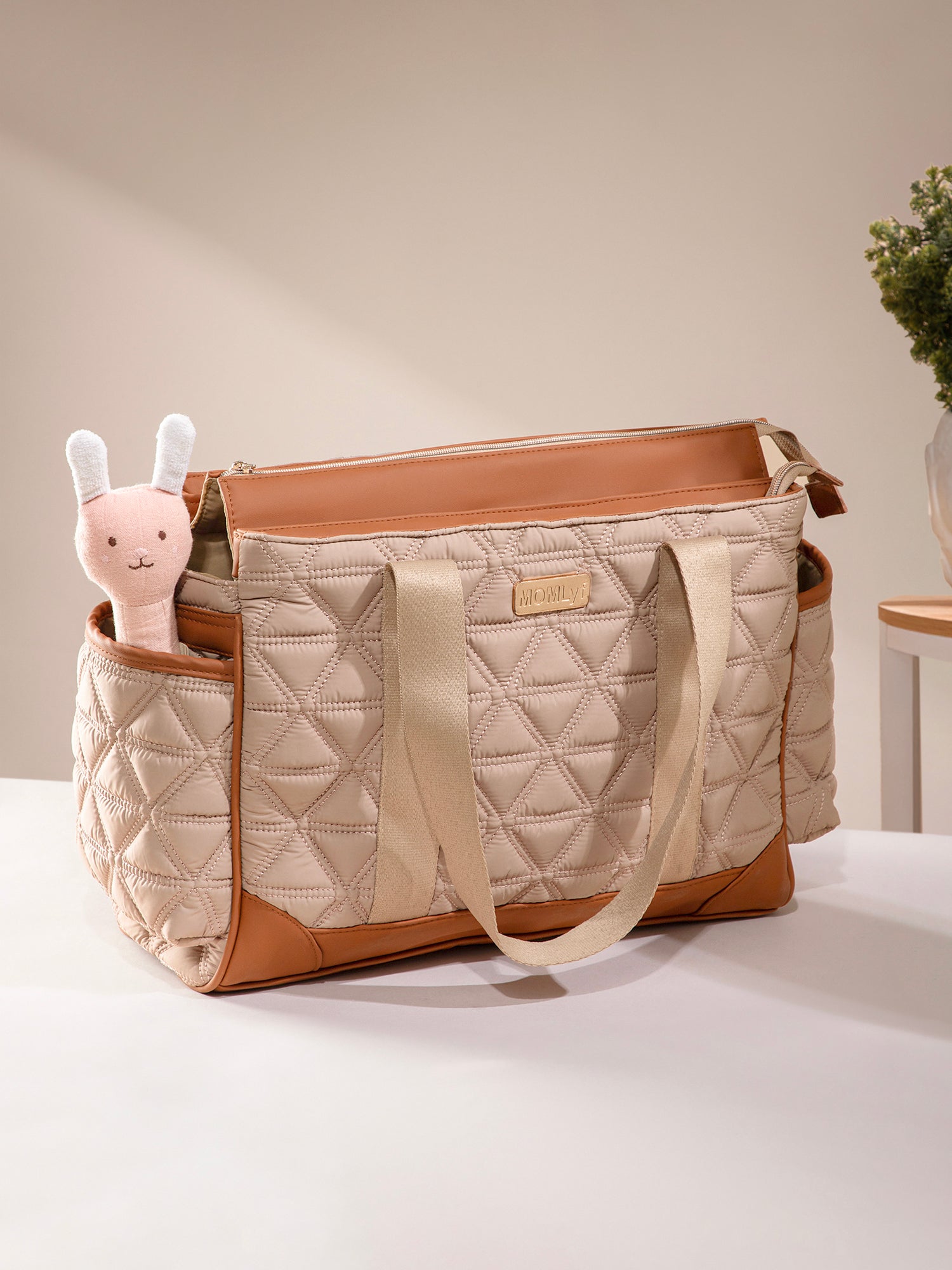 Kynah Diaper Bag - Warm Beige