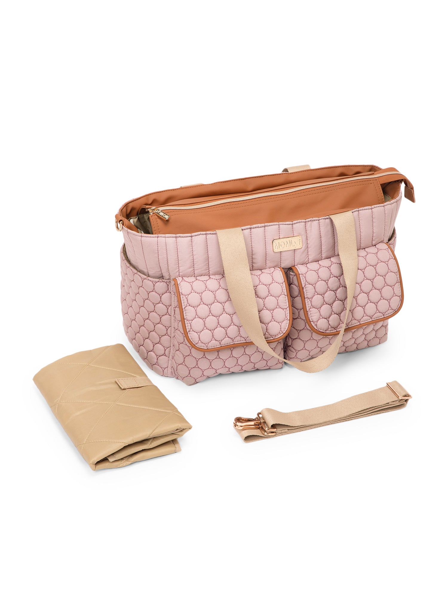 Cavya Diaper Bag - Dusty Pink