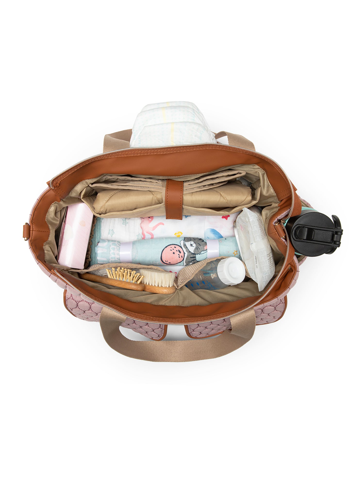 Cavya Diaper Bag - Dusty Pink
