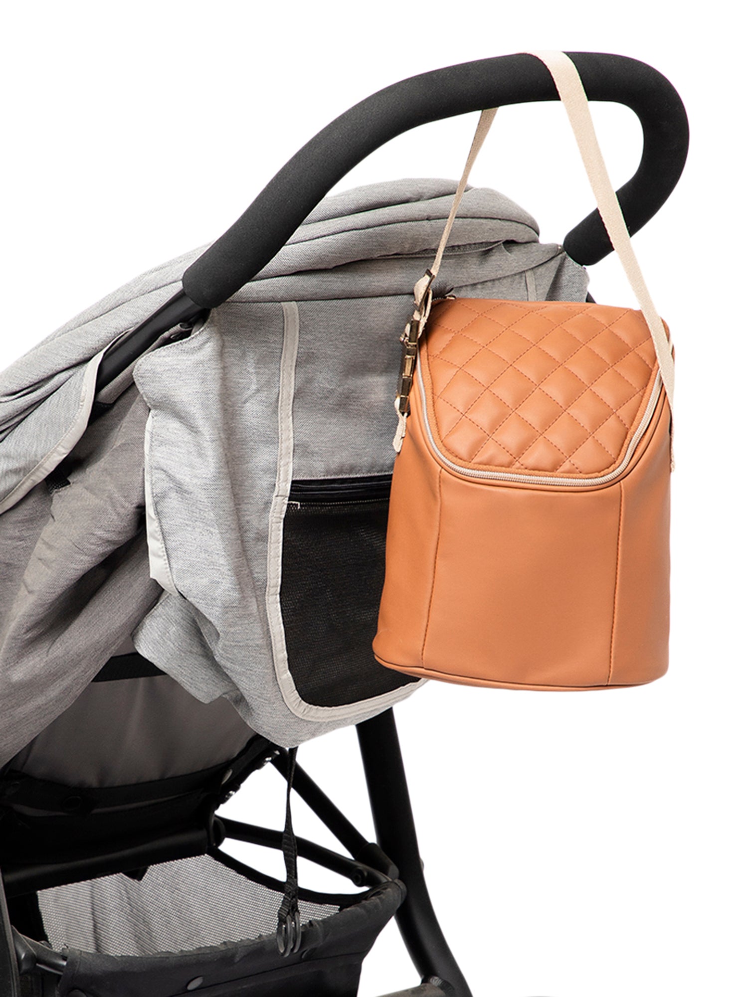 Cubbii Grab and Go Bag - Tan Camel Brown