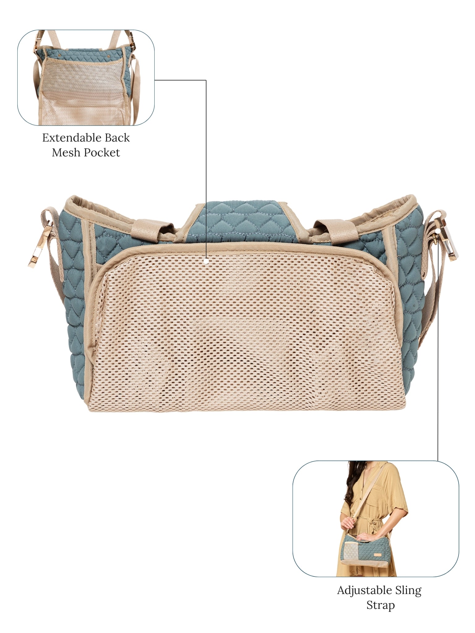 Truva Stroller Caddy - Teal Green