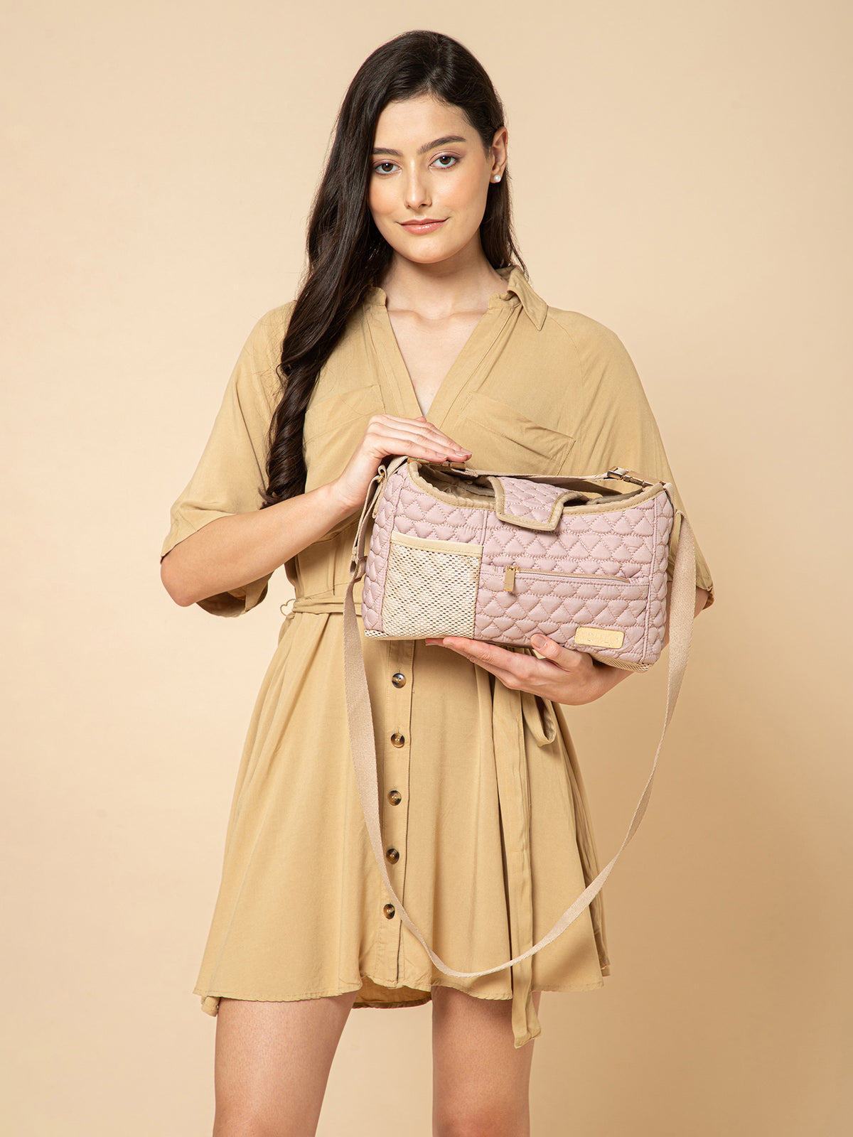 Truva Stroller Caddy - Blush Pink