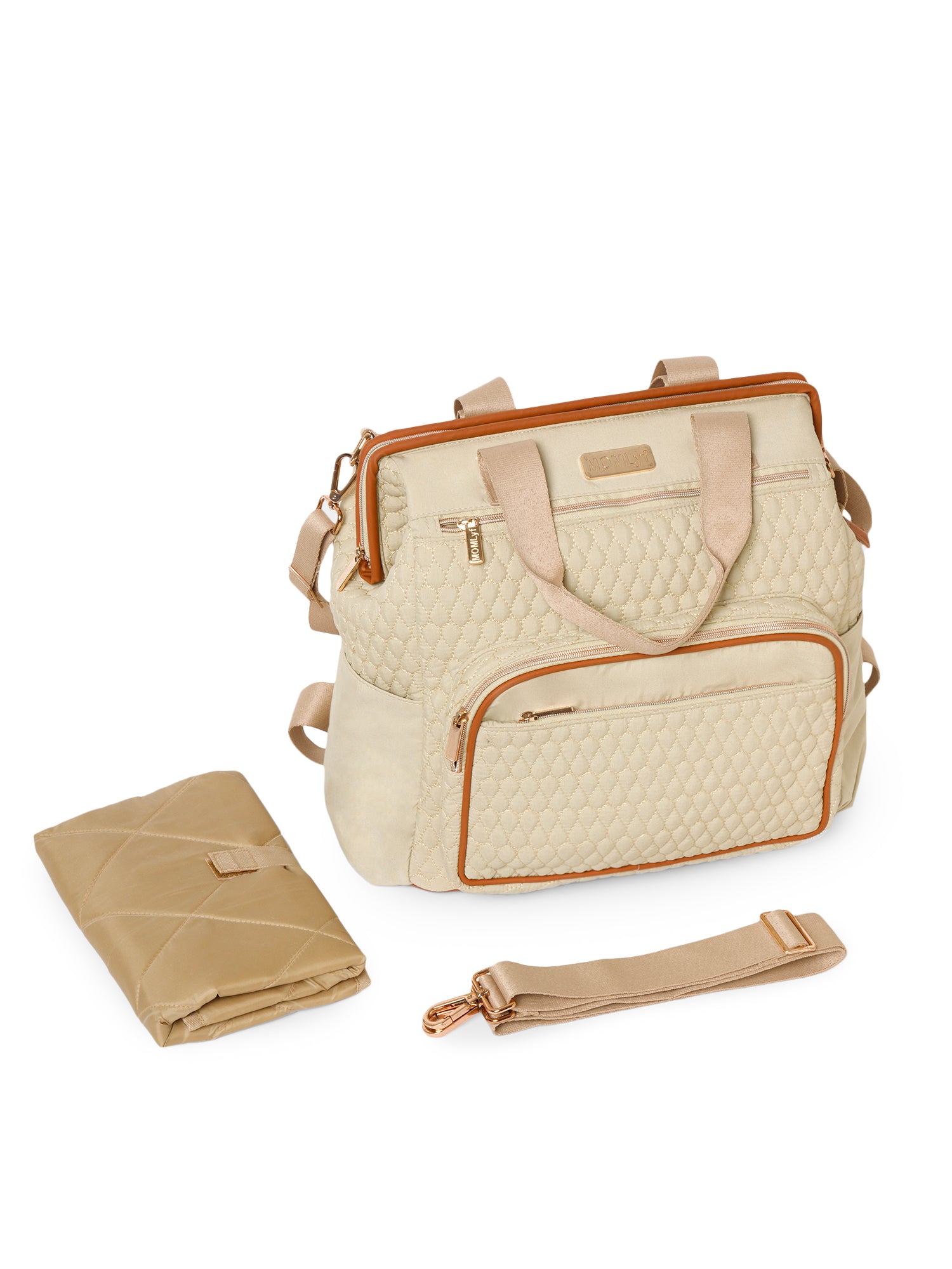 Nara Diaper Bag - Beige