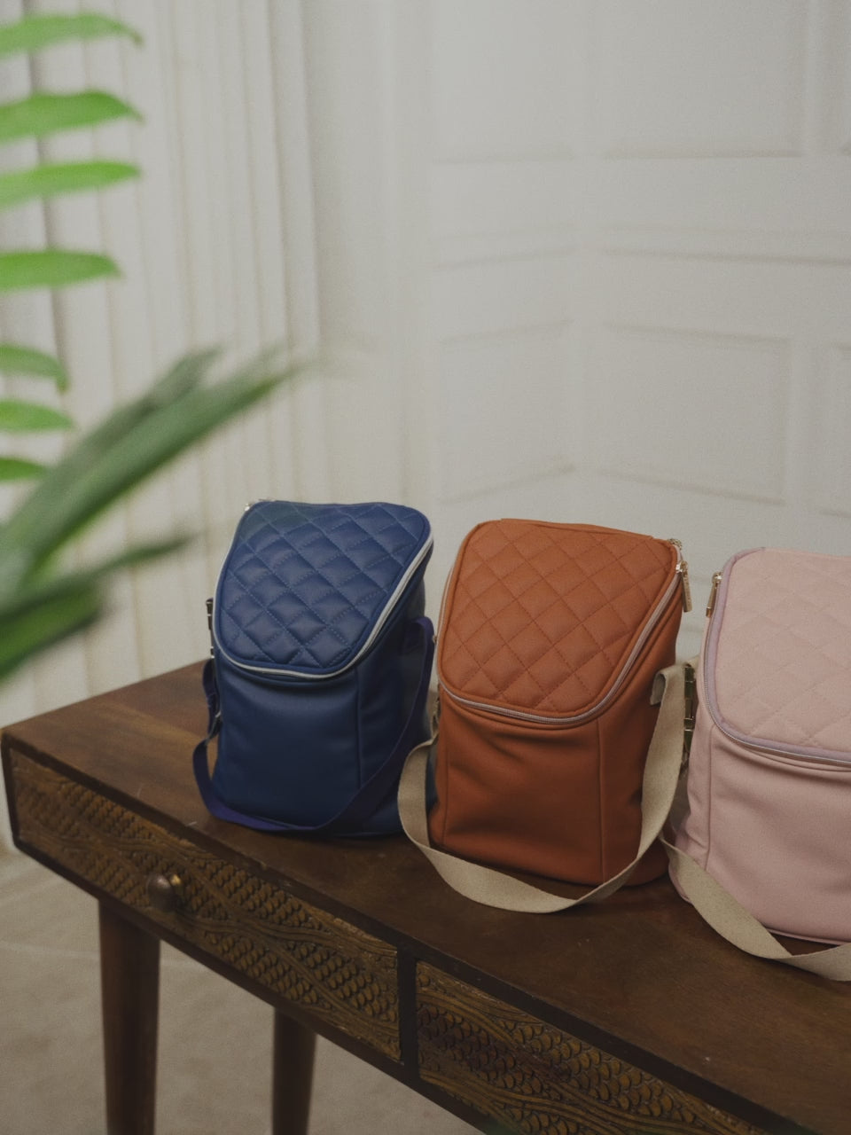 Cubbii Grab and Go Bag - Tan Camel Brown