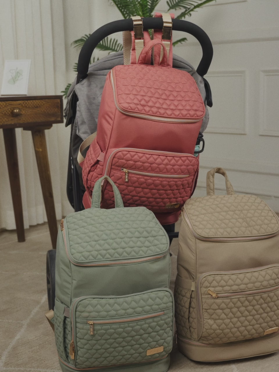 Keera Diaper Bag - Sage Green